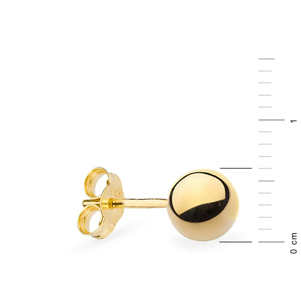 goldener einzelner Ohrstecker 3,8 mm k804 333