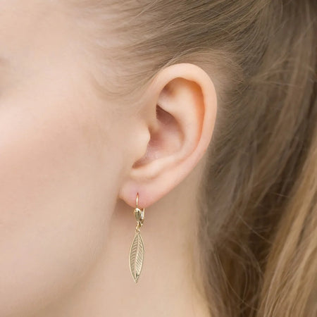 gold-english-clasp-earrings-leaves-k868-14k-585