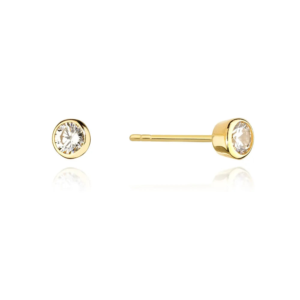 Ohrstecker aus Gold mit Zirkonia k915 14k 585