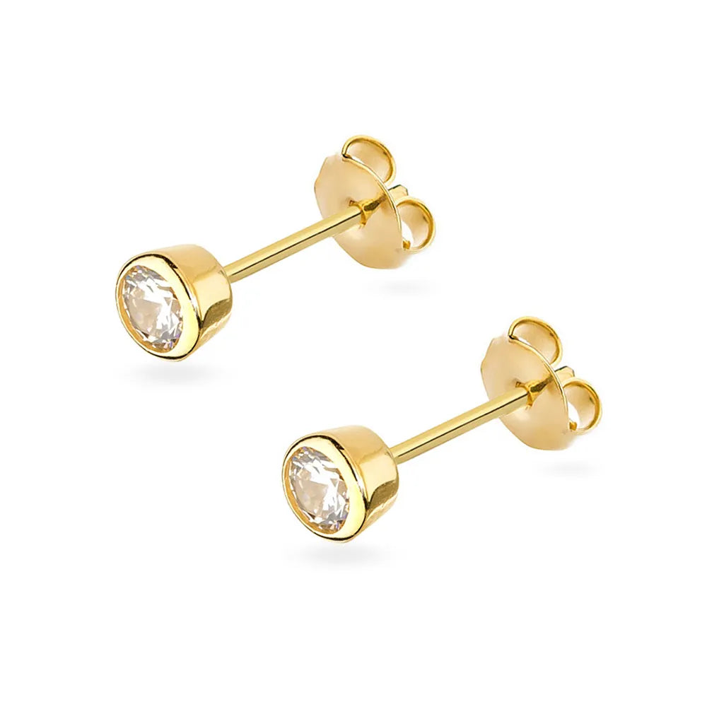 Ohrstecker aus Gold mit Zirkonia k915 14k 585