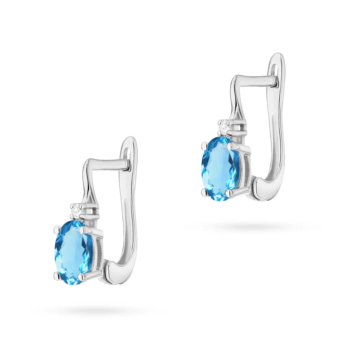 Ohrstecker aus 585er Gelbgold mit Topas 0,50ct und Diamanten
