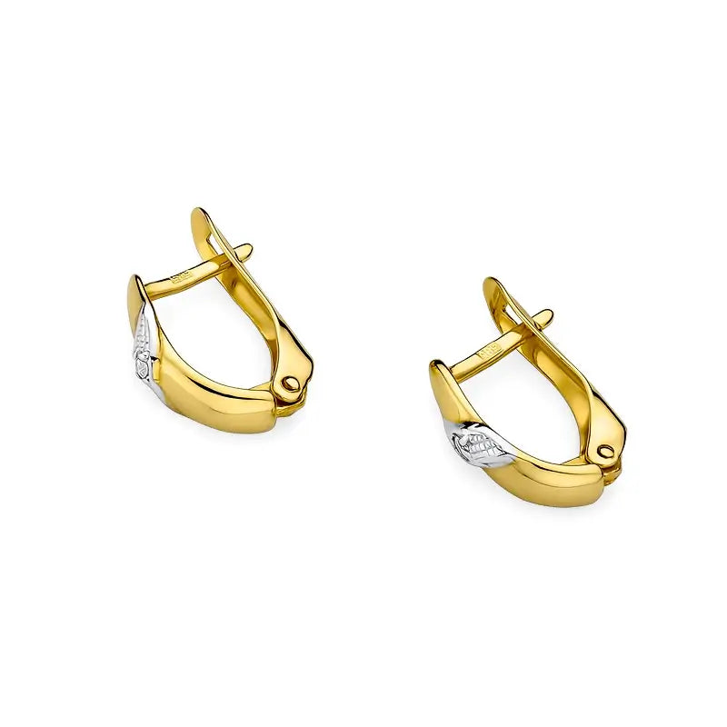 Gold Earrings with Diamonds
