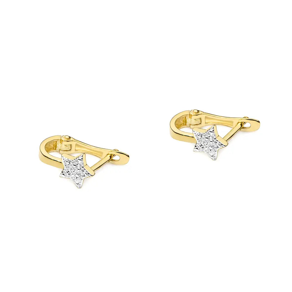 Ohrringe aus 585er Gelbgold mit Diamant im Brillantschliff
