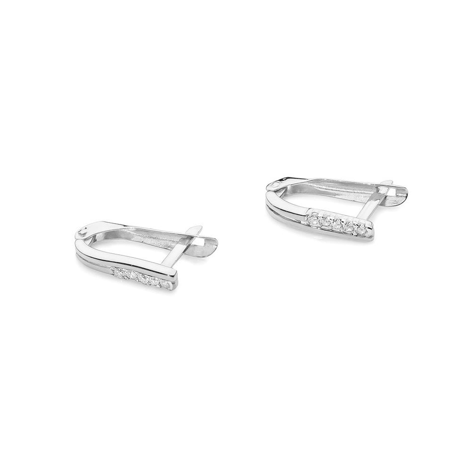 Goldohrringe mit 0,15 ct Diamanten