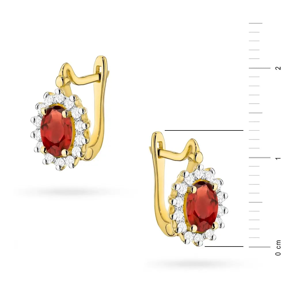 gold-earrings-with-garnets-and-diamonds