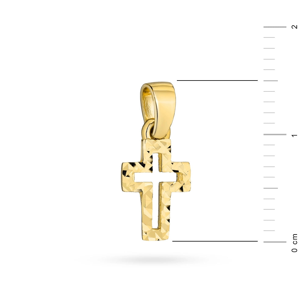goldenes Kreuzanhänger mit dem Heiligen Geist kr-gw-066-585