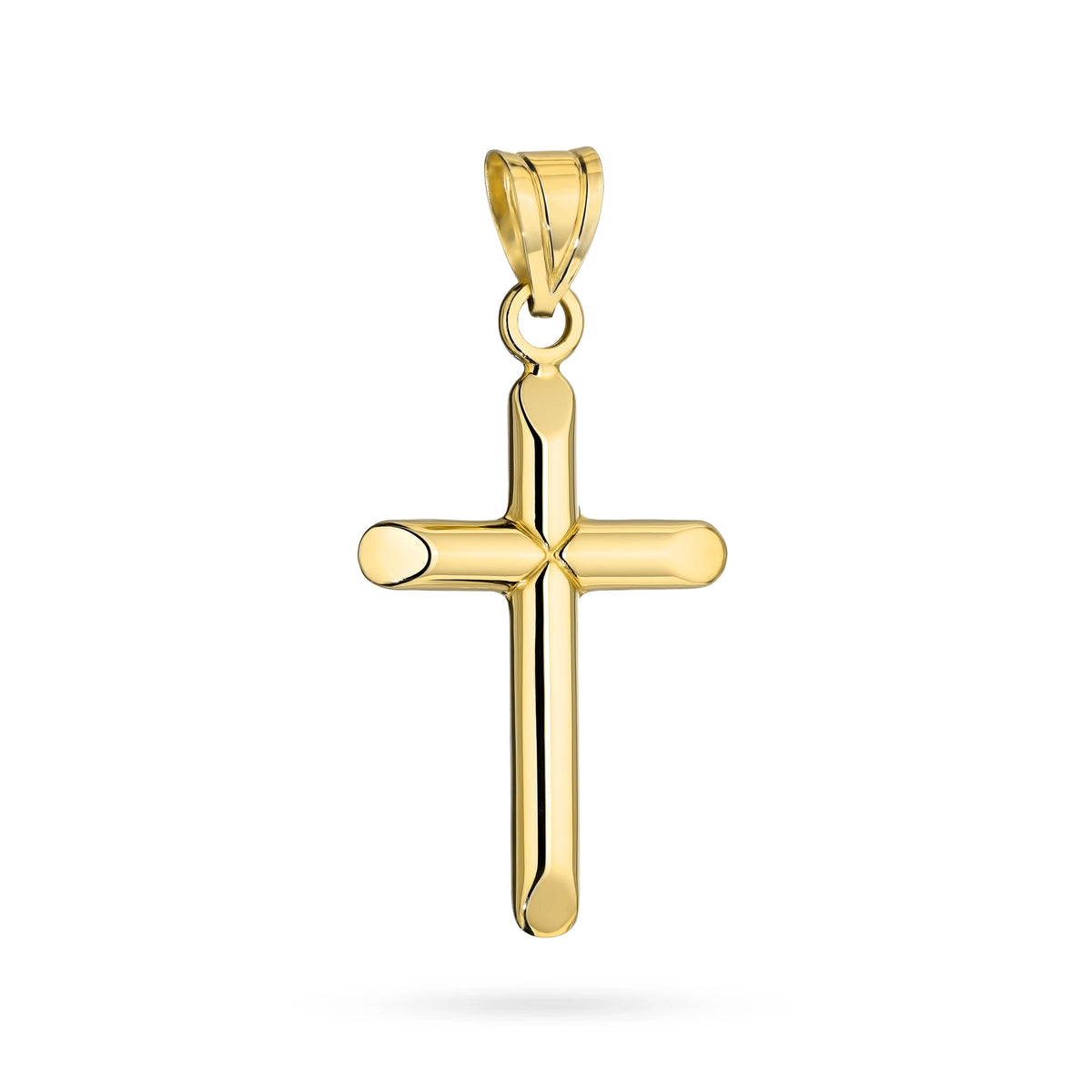goldenes Kreuzanhänger mit Zirkonia kr-gw-071-585