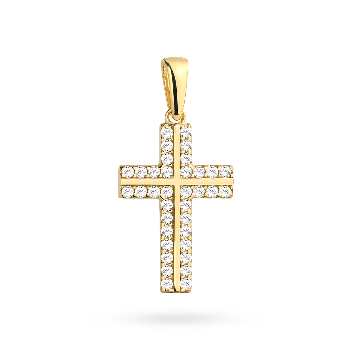 goldenes Kreuzanhänger mit Jesus Christus kr-gw-085-585