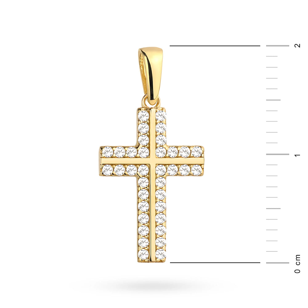 goldenes Kreuzanhänger mit Jesus Christus kr-gw-085-585
