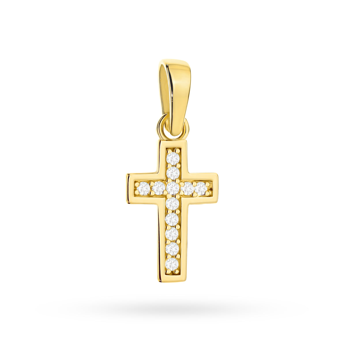 goldenes Kreuzanhänger mit Jesus Christus kr-gw-092-585
