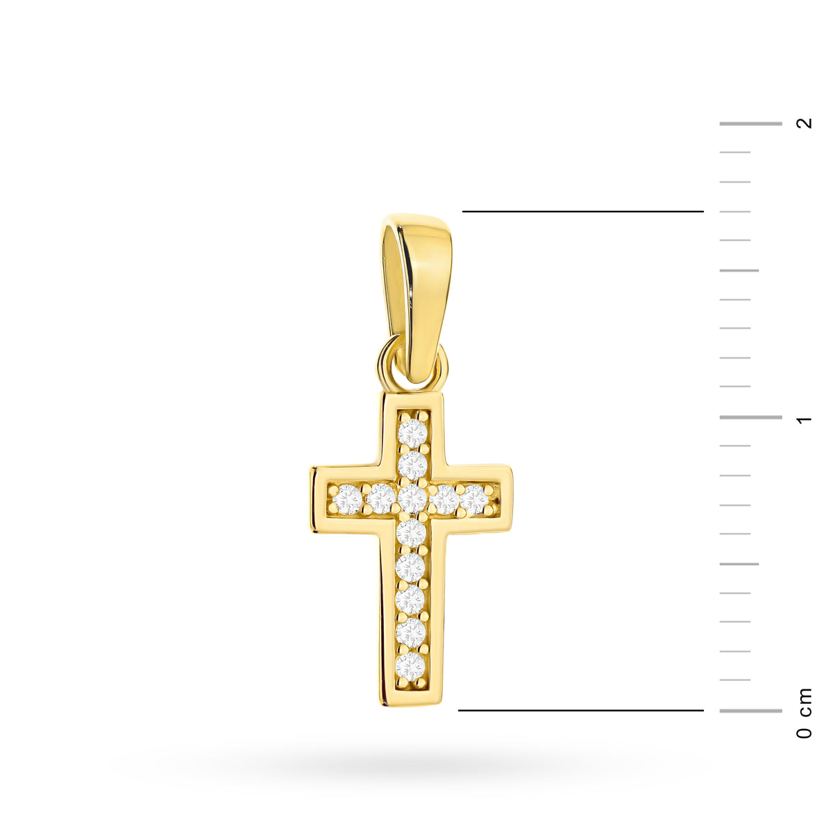 goldenes Kreuzanhänger mit Jesus Christus kr-gw-092-585