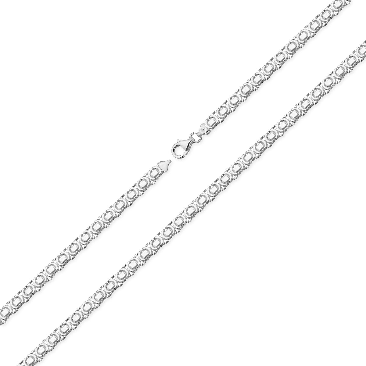 Herren-Silber-byzantinische-Kette-5-0mm-l017-925-s