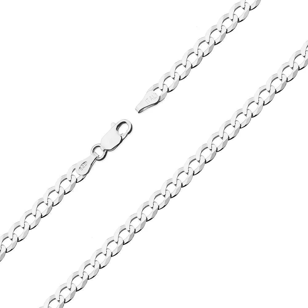 Herren-Silber-Flachpanzerkette 4-6 mm L048 925
