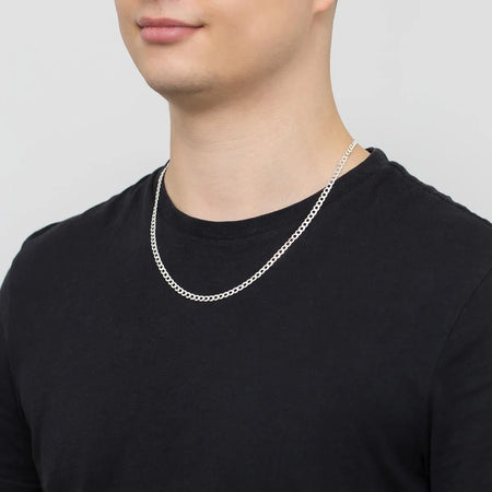 Herren-Silber-Flachpanzerkette 4-6 mm L048 925