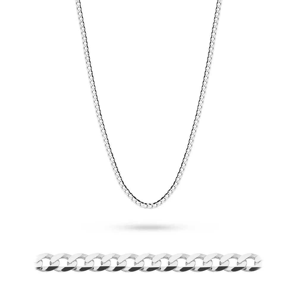 Herren-Silber-Flachpanzerkette 3,2 mm L049 925