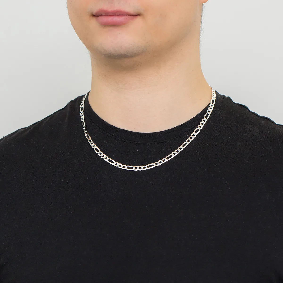 Herren-Silber-Figaro-Kette 5,0 mm L099 925