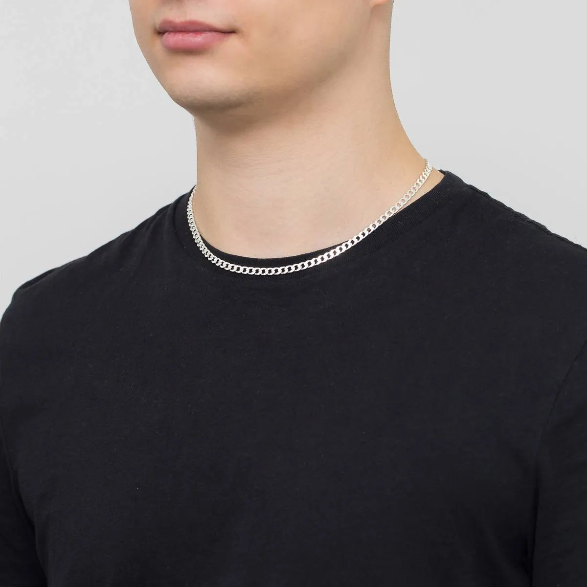 Herren-Silberpanzerkette 4,2 mm L218 925