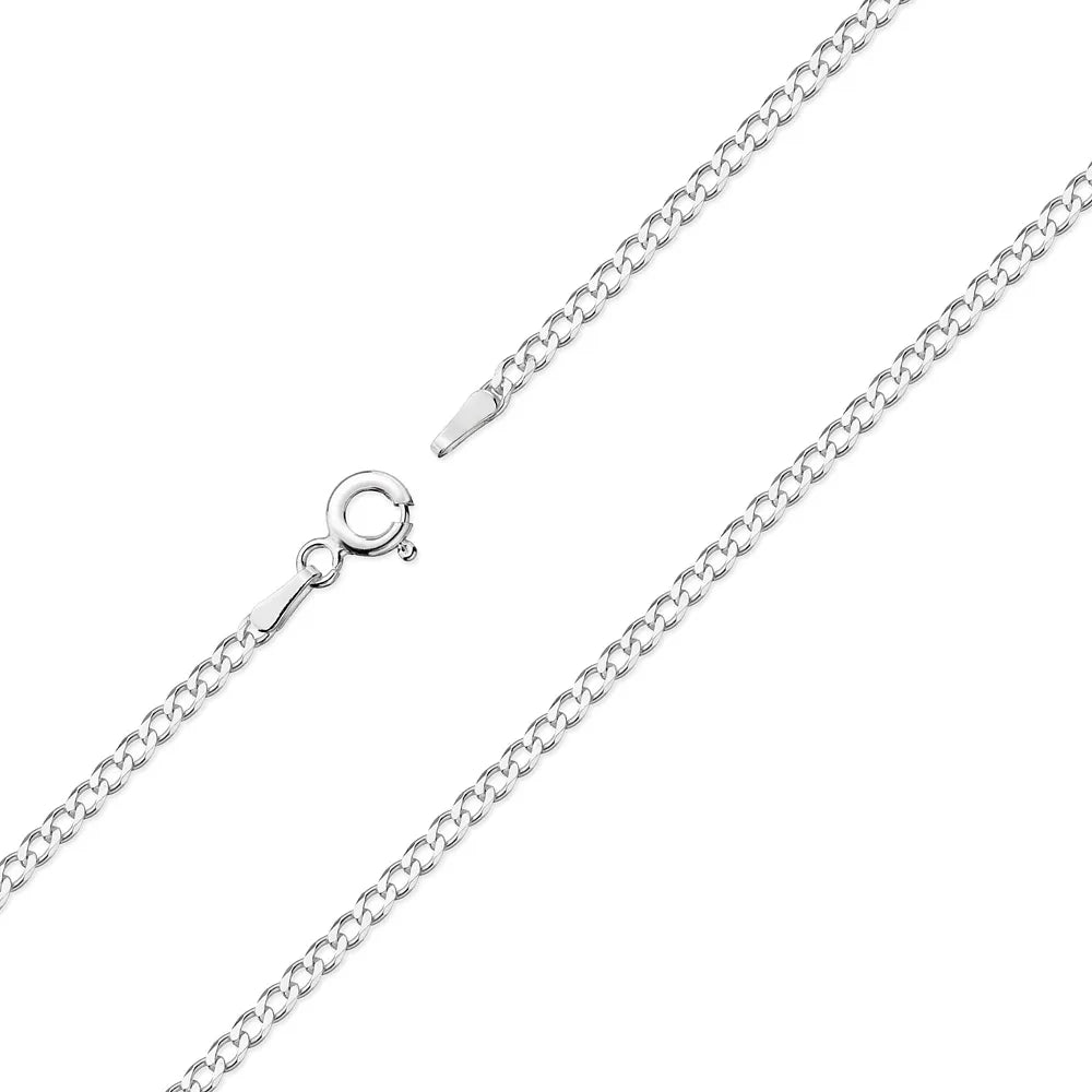 Herren-Silberpanzerkette 2,2 mm L220 925