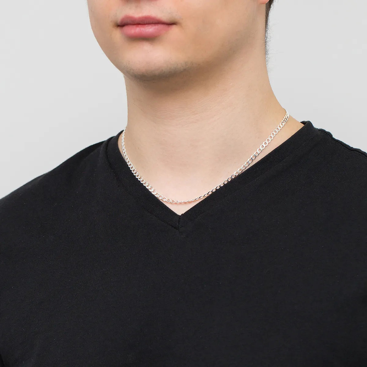 Herren-Silberpanzerkette 4,2 mm L227 925