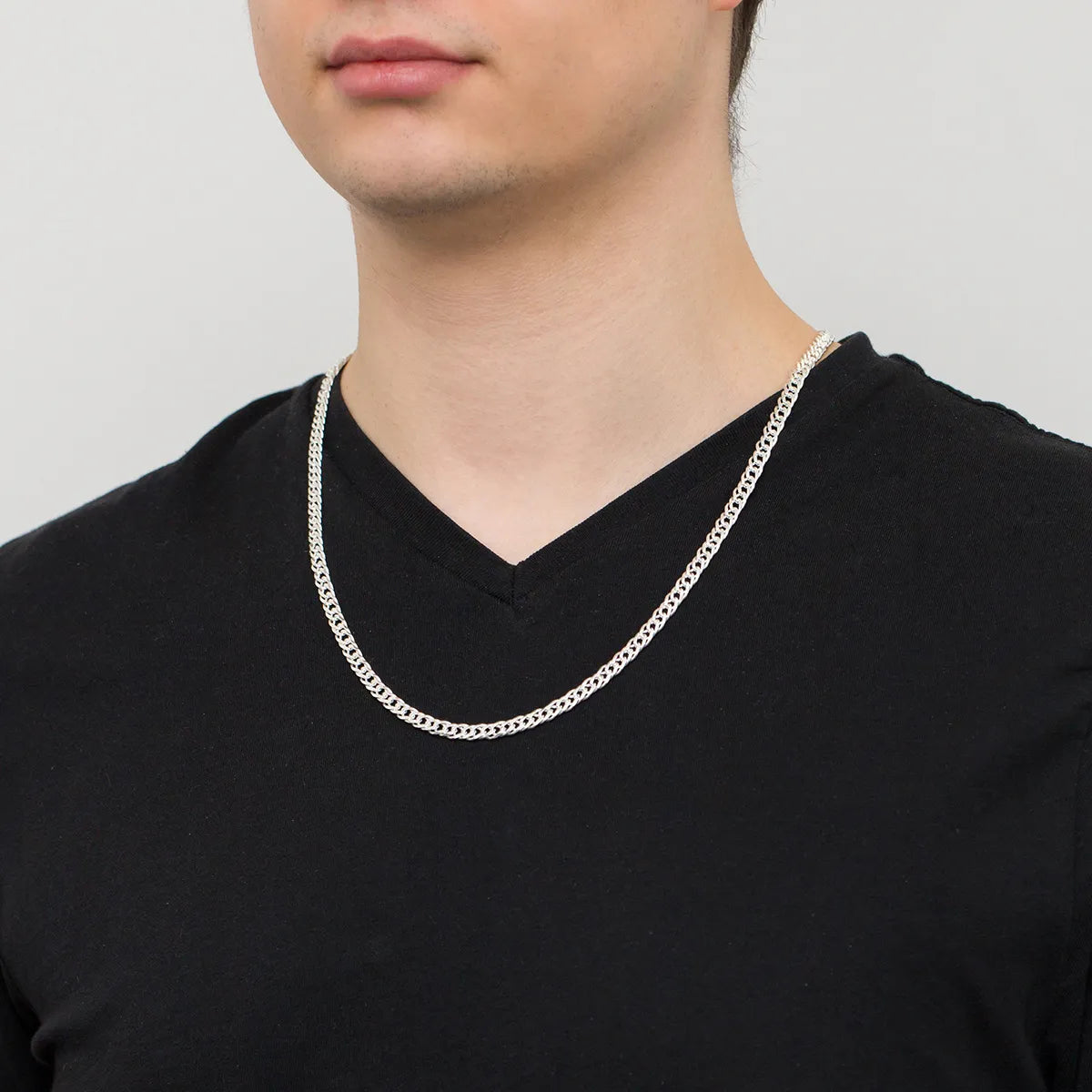 Herren-Silberpanzerkette 5,1 mm L230 925