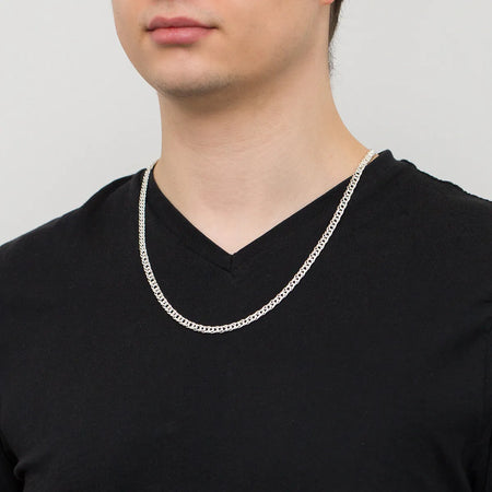 Herren-Silberpanzerkette 5,1 mm L230 925