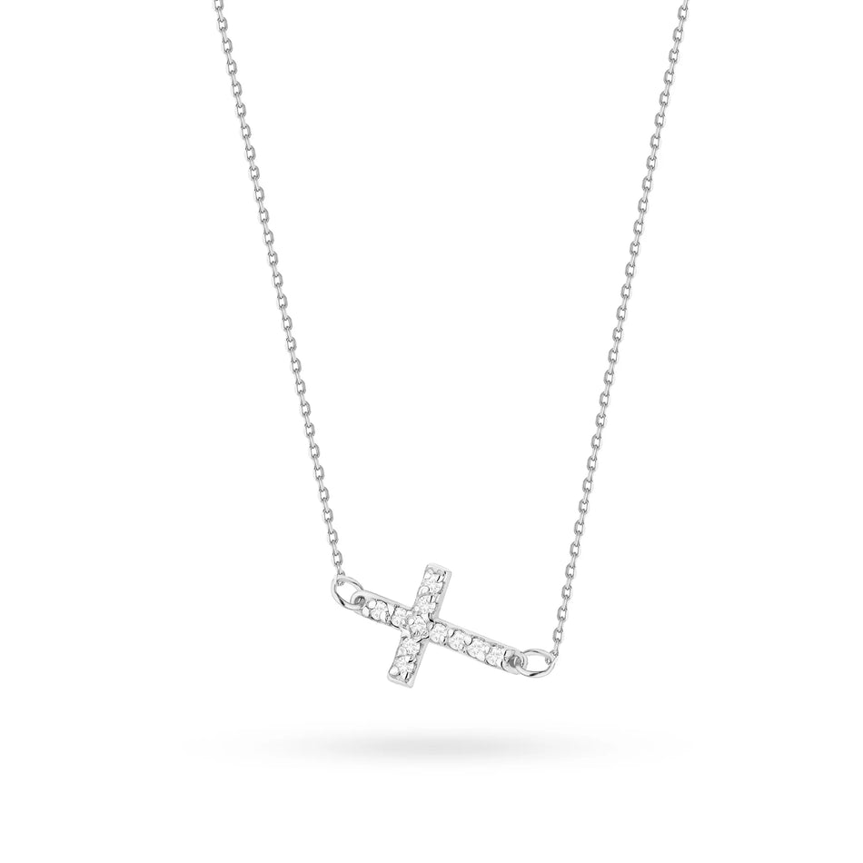 Gold Necklace with 0.055ct Diamonds