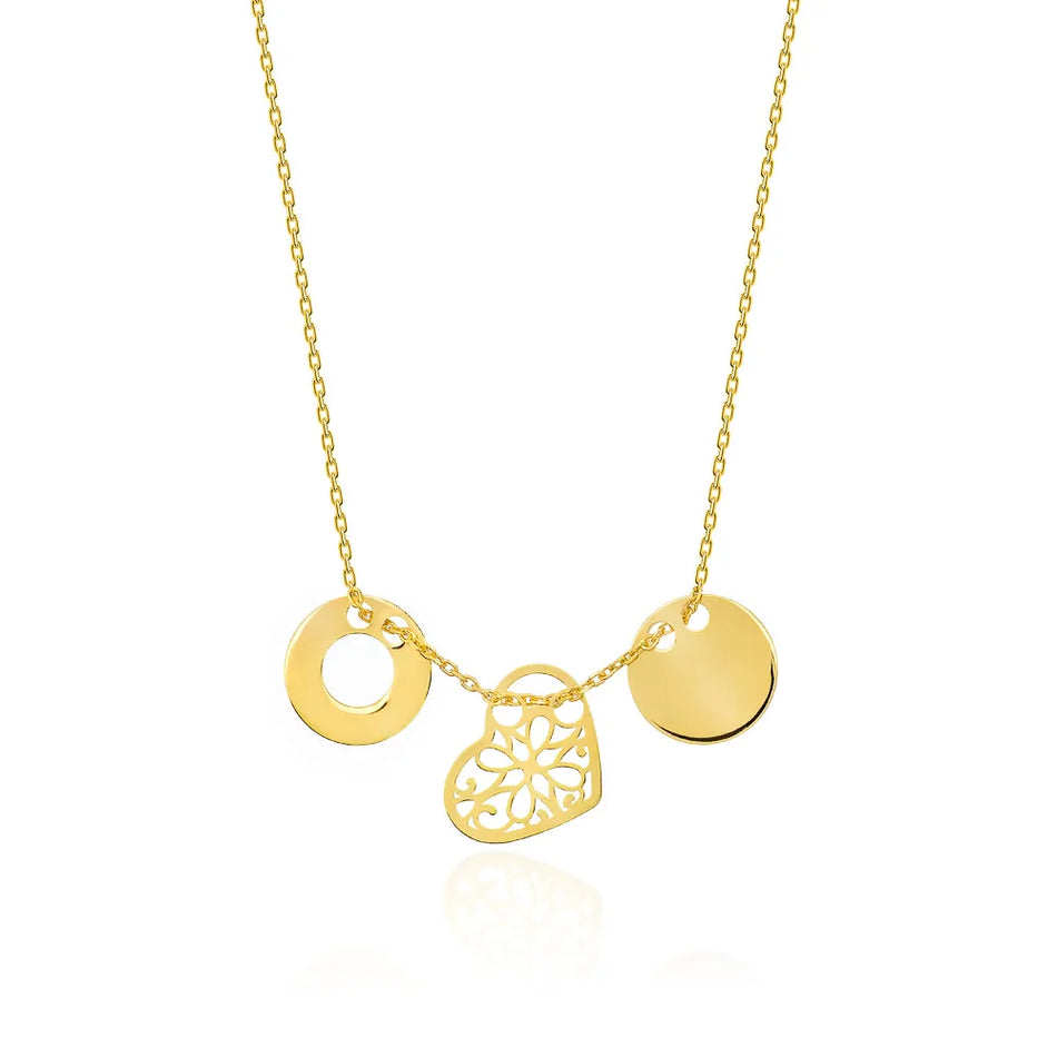 Gold-plated Silver Necklace Heart