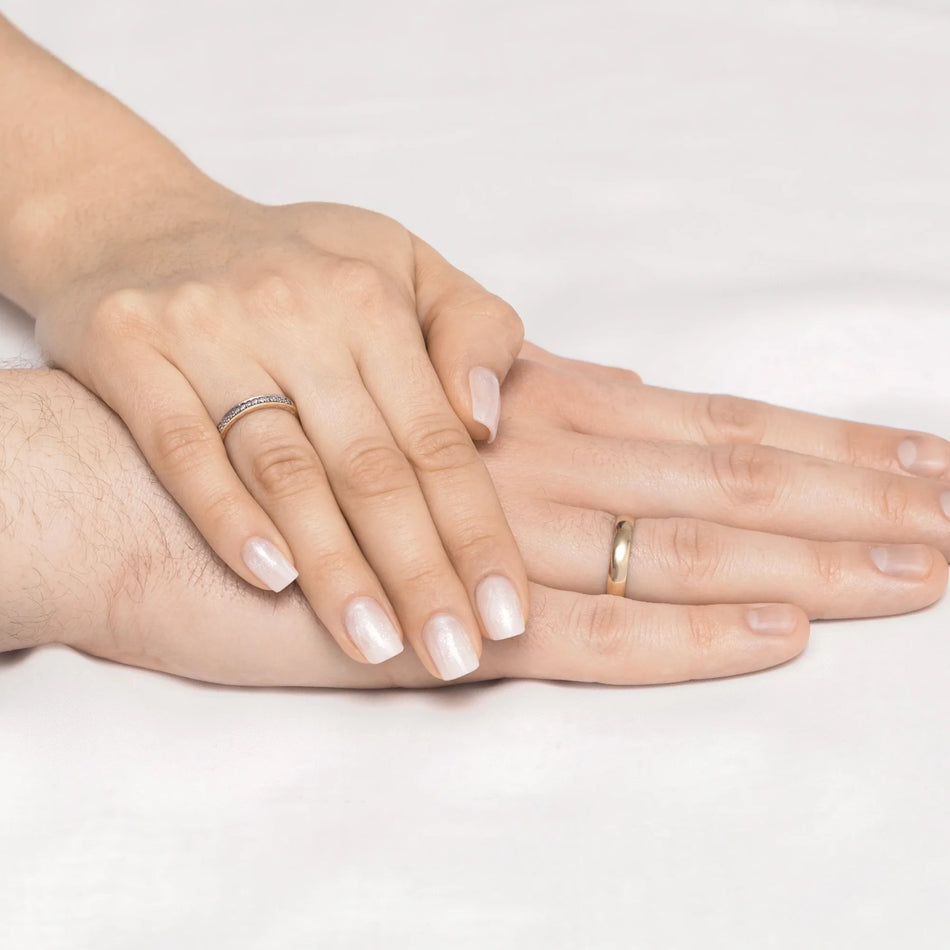 Wedding Bands Rings with 0.10ct Diamonds 3 and 4mm