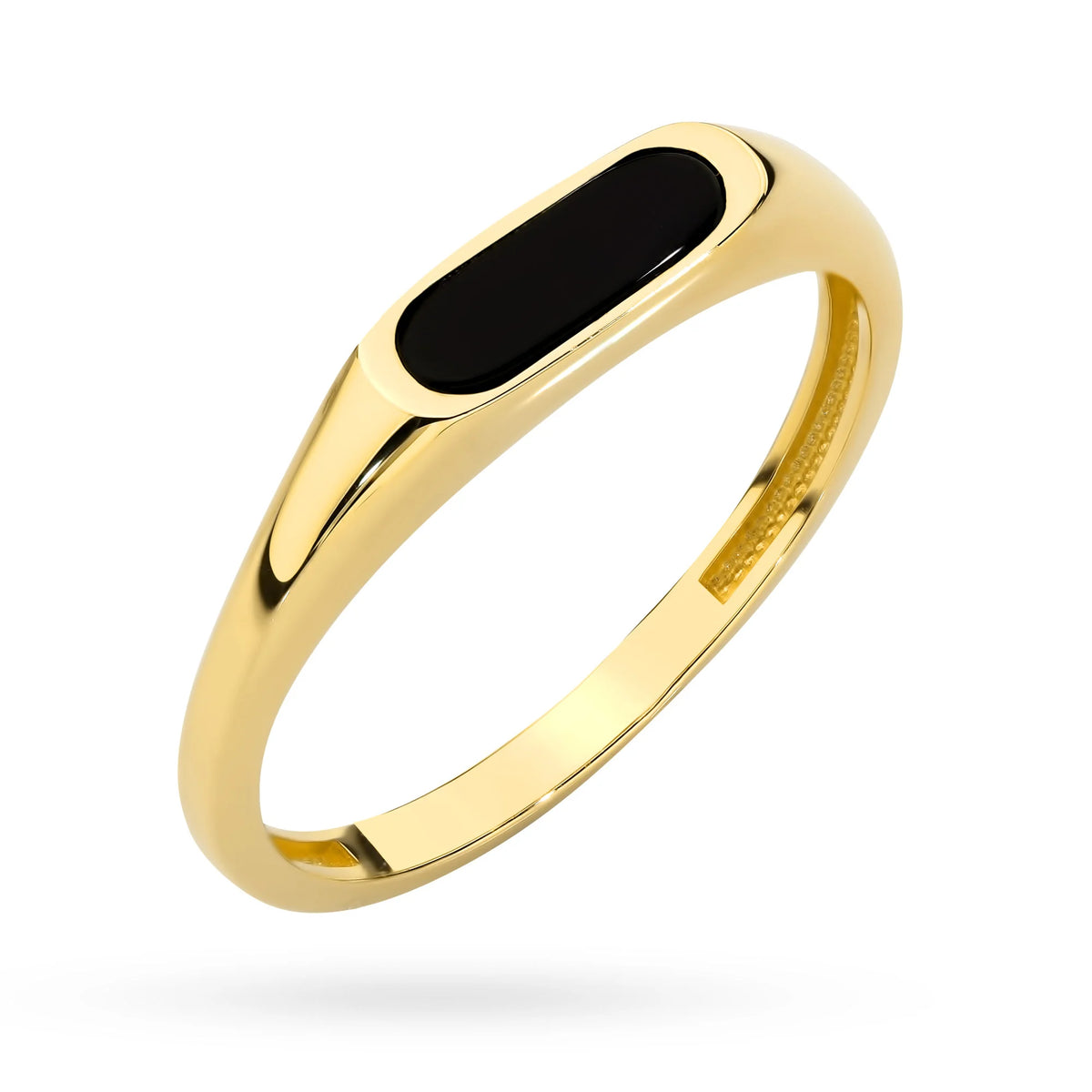 Ring aus 585er Gelbgold mit Onyx