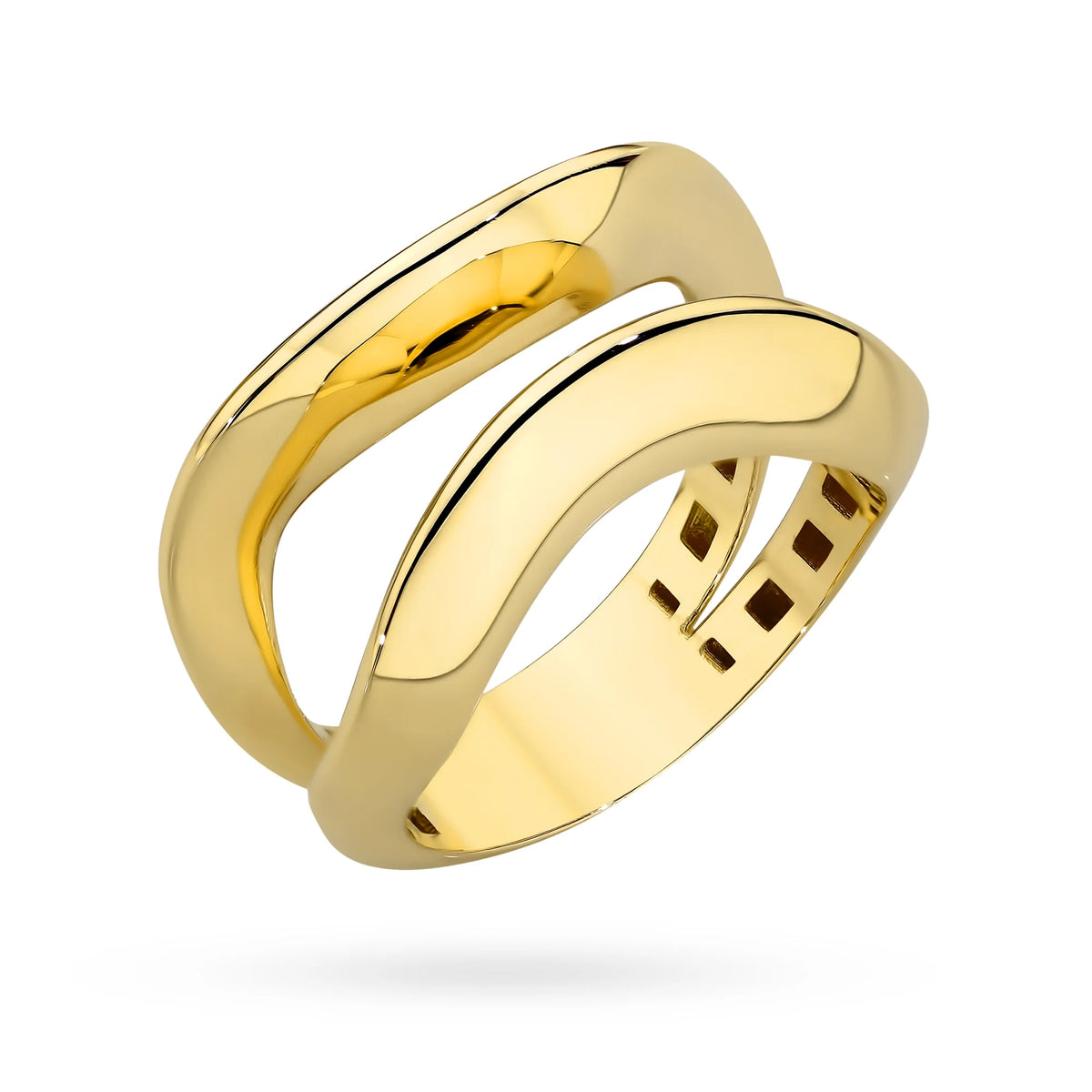 Glatter Wellenring aus Gold