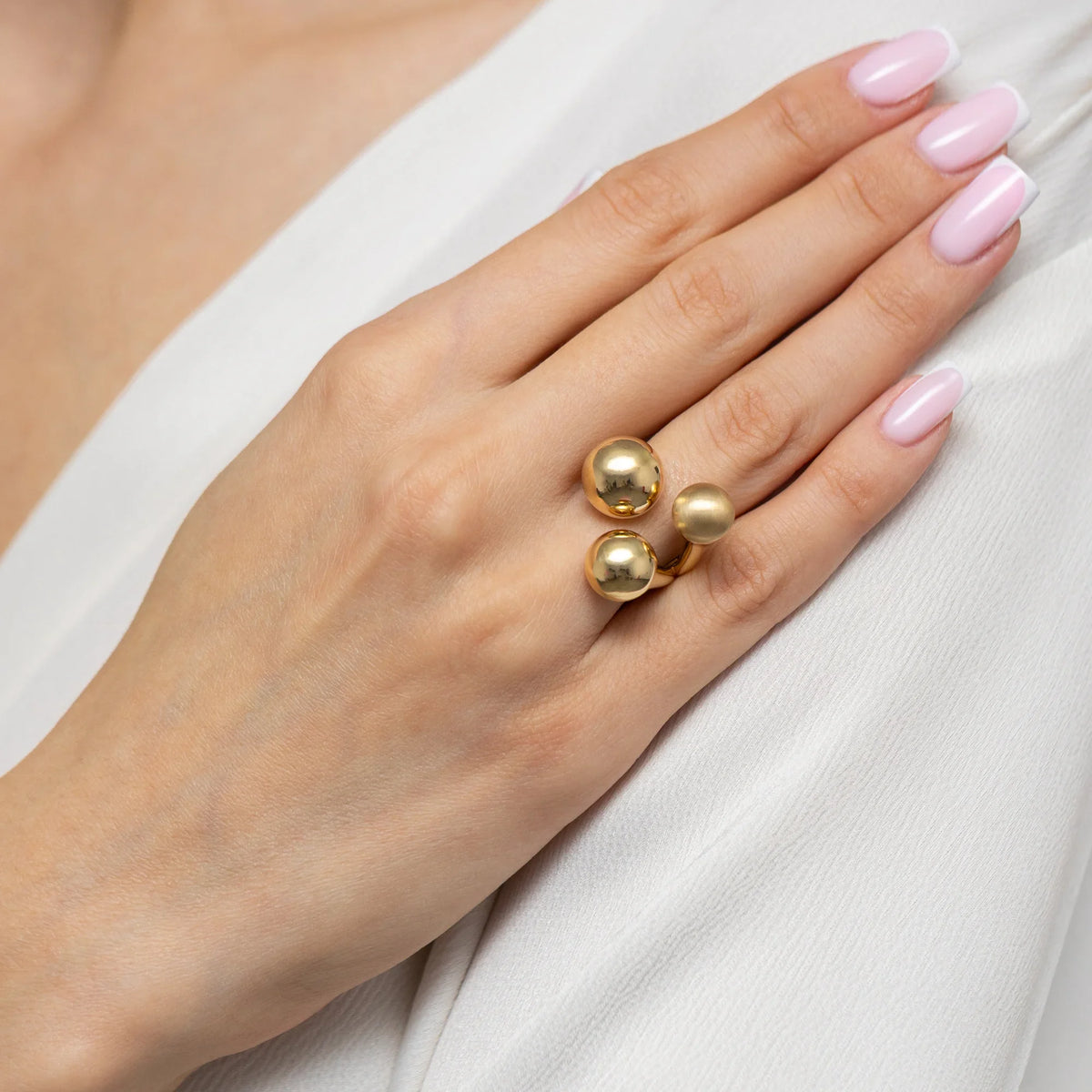 Ring aus 585er Gelbgold mit Perle