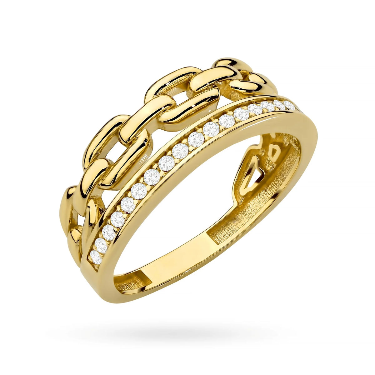 Ring aus 585er Gelbgold mit Zirkonia