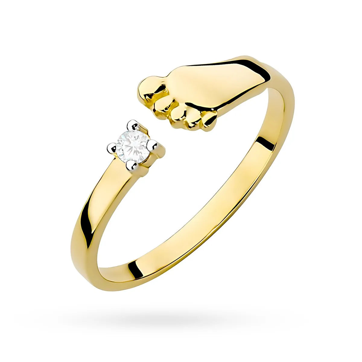 gold-ring-with-0-04ct-diamond-baby-foot-p003-b0-04