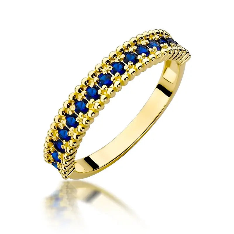 Goldring-Set mit 15 x 0,03 ct Saphiren p004-s0-45