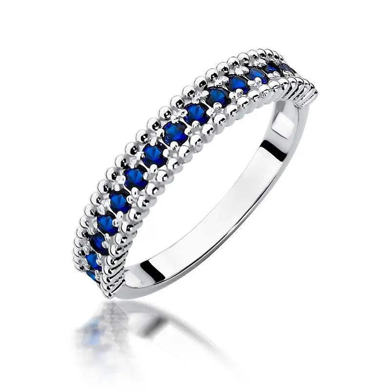 Goldring-Set mit 15 x 0,03 ct Saphiren p004-s0-45