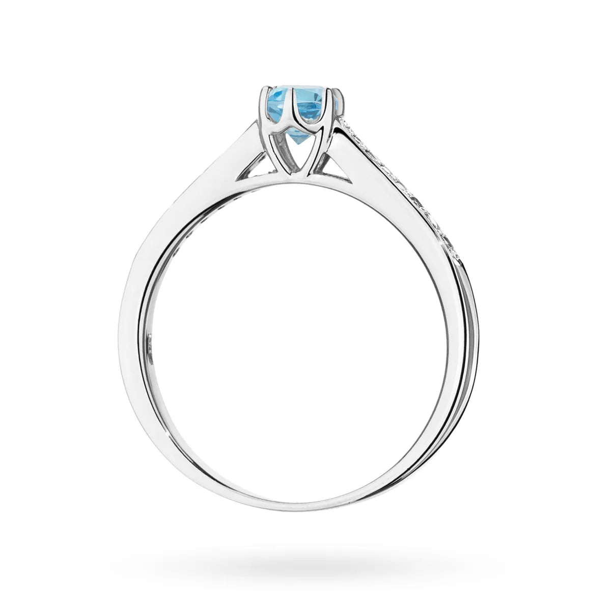 Goldring mit 0,25 ct Topas und 0,092 ct Diamanten p157 585 t0,25