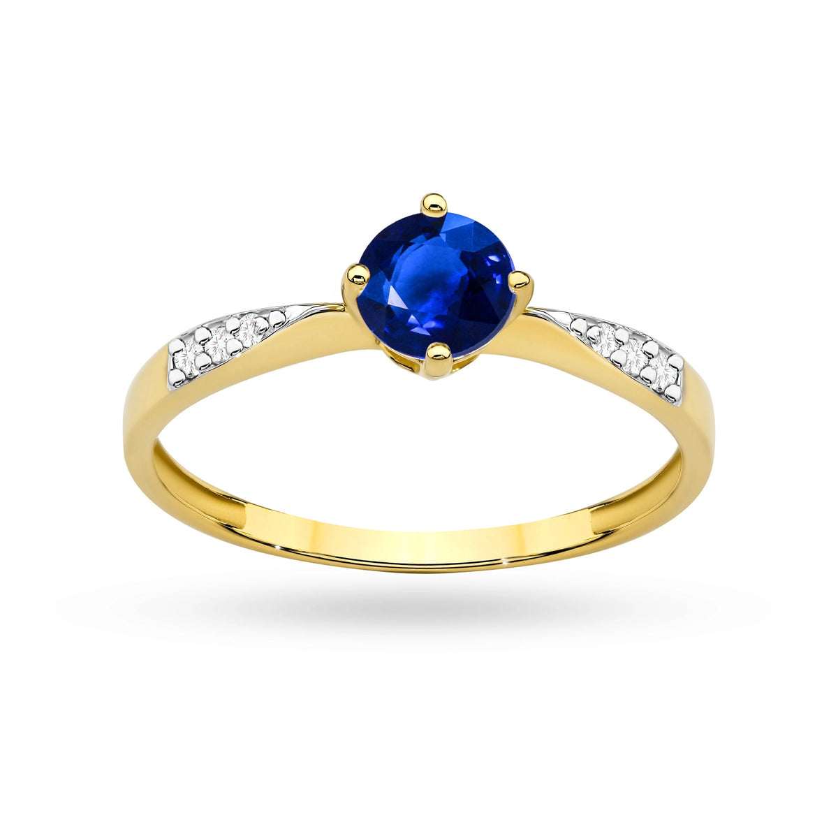 Goldring mit 0,50 ct Saphir und 0,068 ct Diamanten p167-585-s0-50
