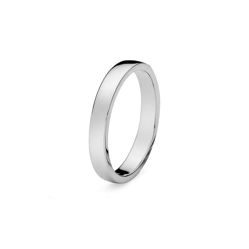 Classic Slightly Rounded Single Gold Wedding Band Ring 3mm