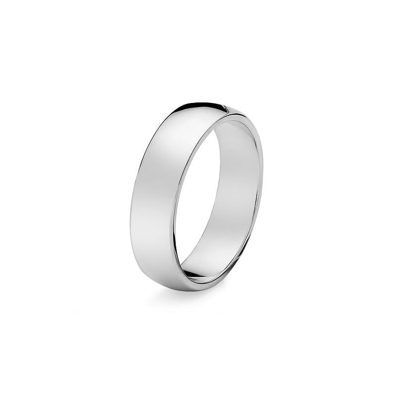 Classic Slightly Rounded Single Gold Wedding Band Ring 5mm