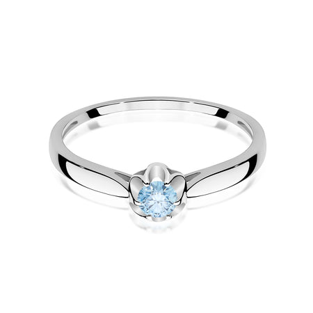 White Gold engagement ring with Round 0.15 ct Lab-grown Diamond by GREMARI, 14K (585) gold