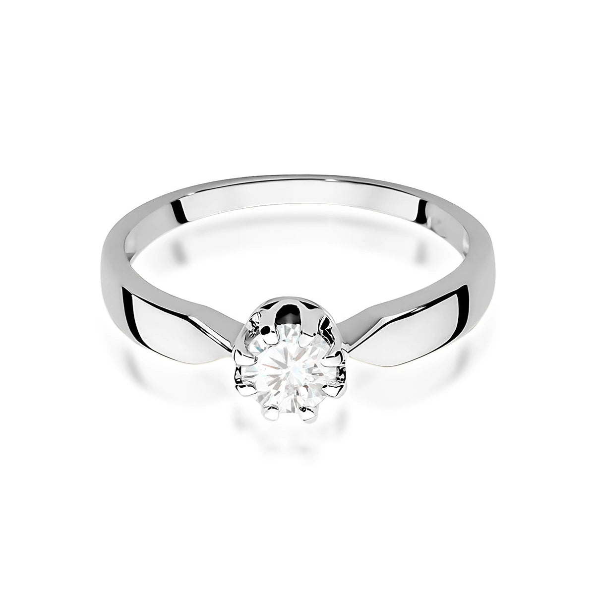 Ring aus Weißgold mit Labordiamant 0,50 ct Round/Brilliant
