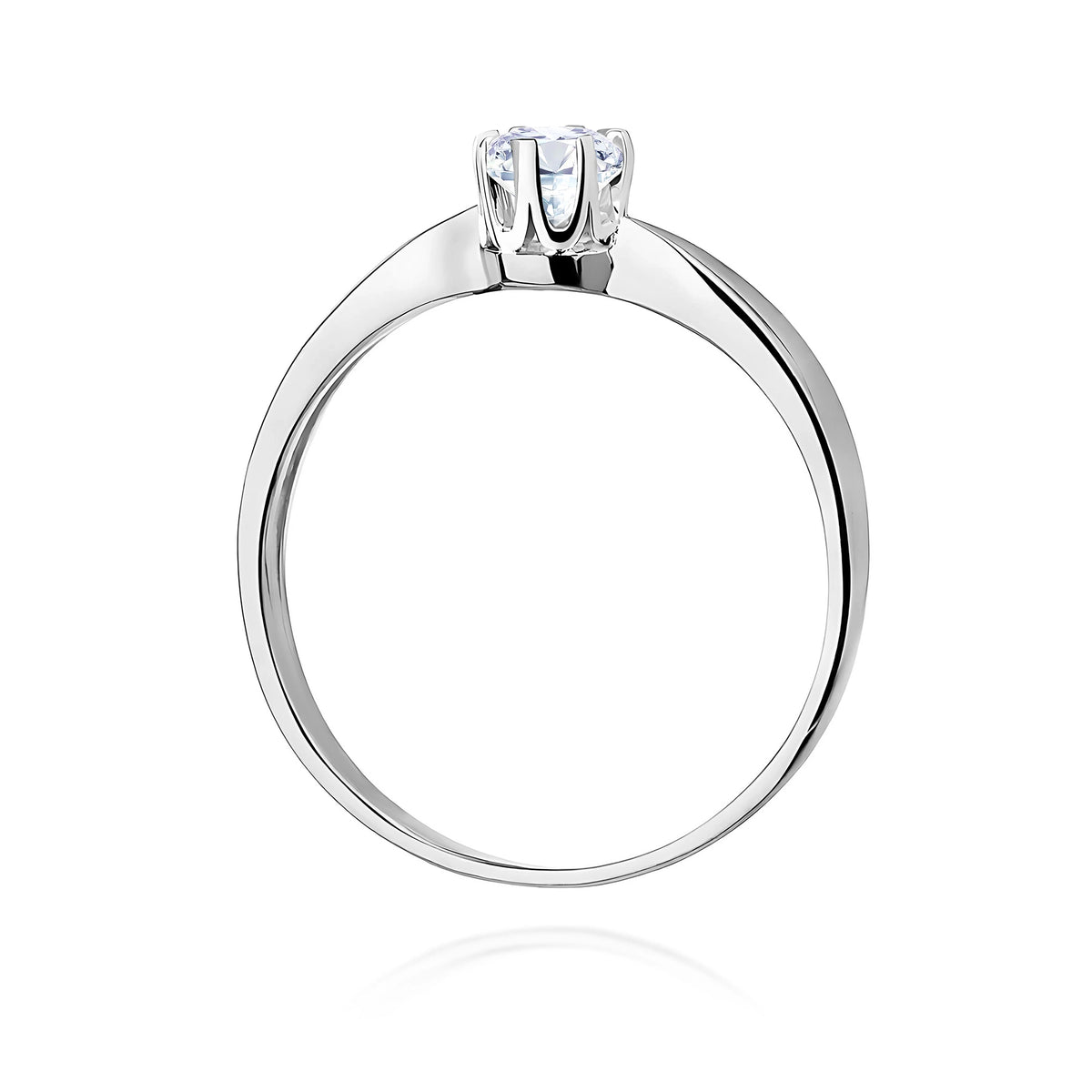 Ring aus Weißgold mit Labordiamant 0,50 ct Round/Brilliant