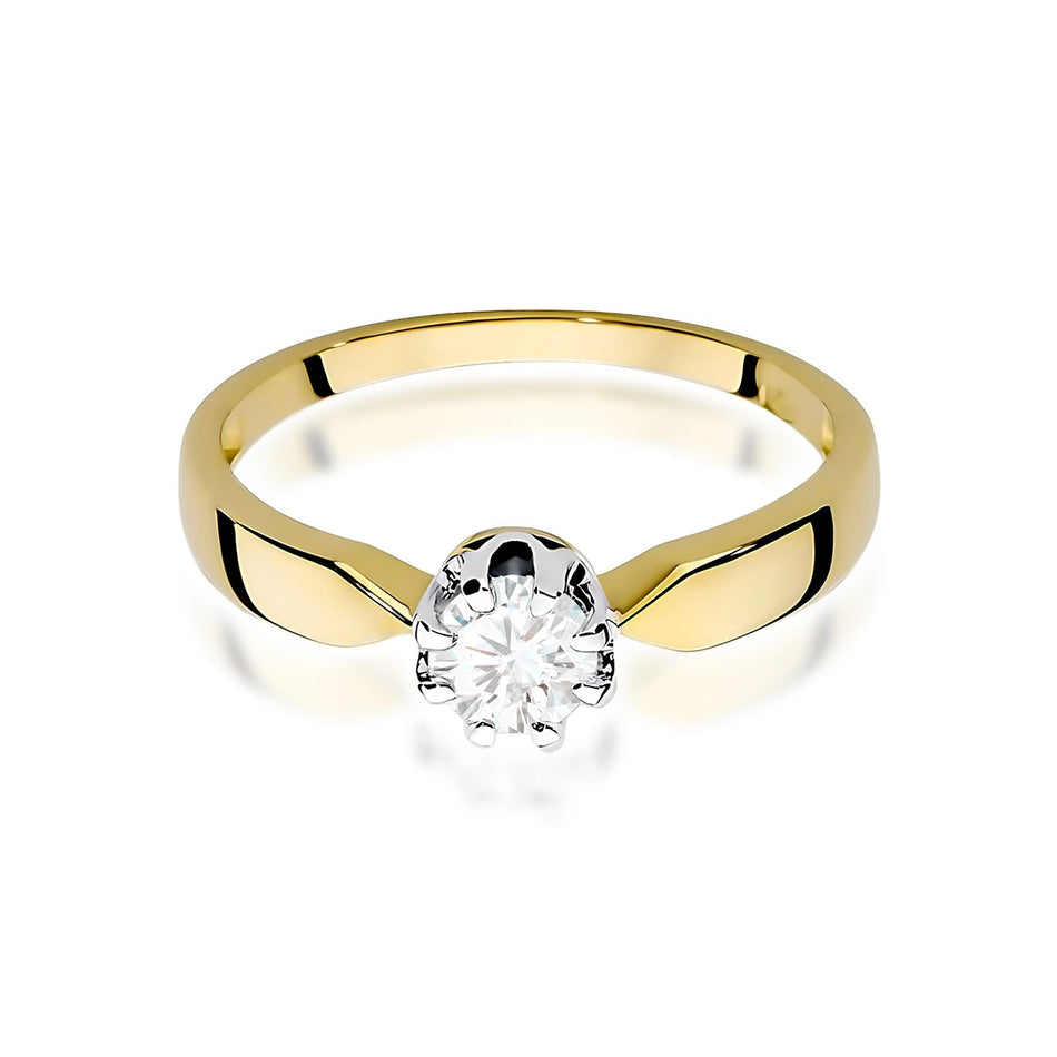 Yellow Gold Ring with Round 0,50ct Lab-grown Diamond