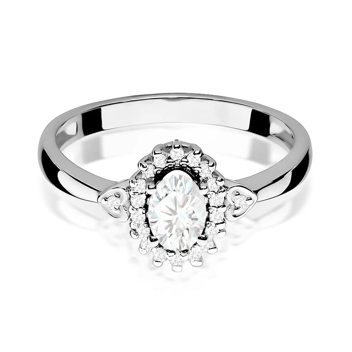 Ring aus Weißgold mit 0,40ct und 0,10ct Labordiamanten