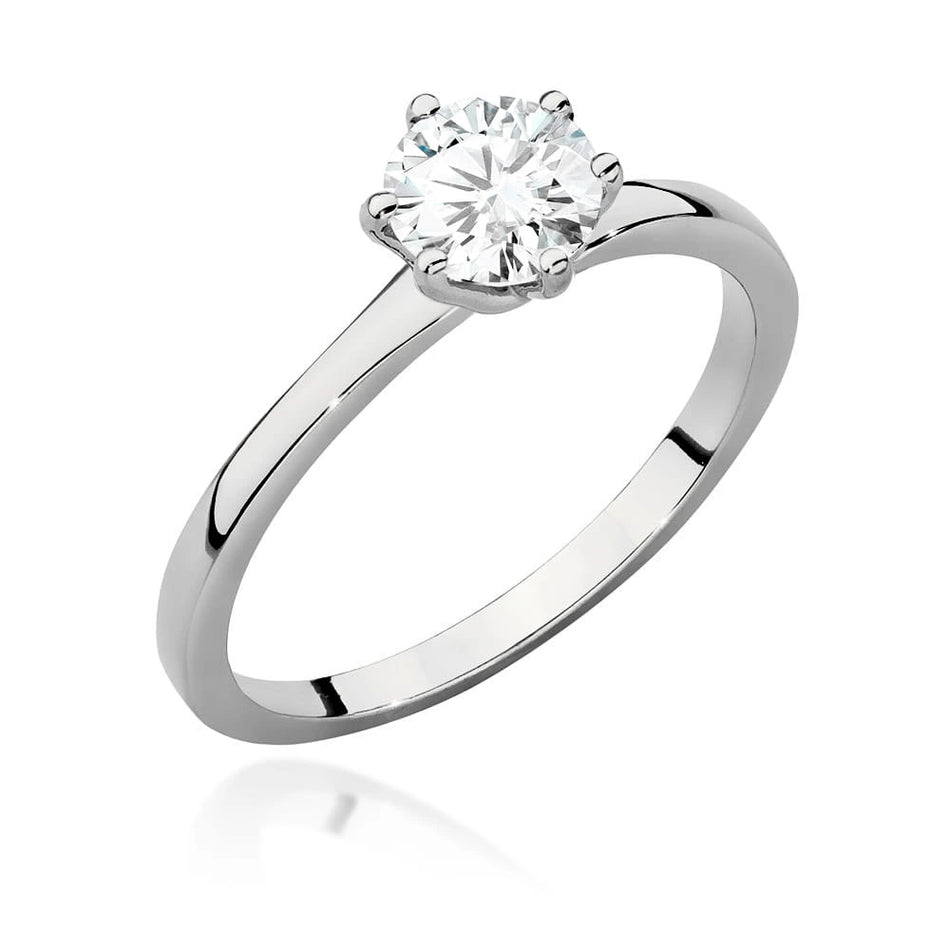 White Gold Ring with Round 0,70ct Lab-grown Diamond