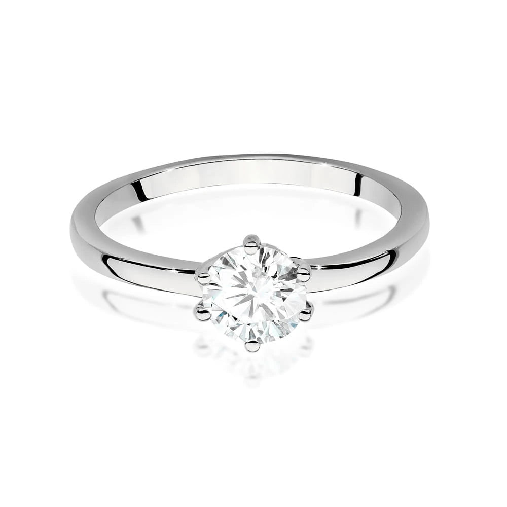 Ring aus Weißgold – Labordiamant Round/Brilliant, 0,70 ct