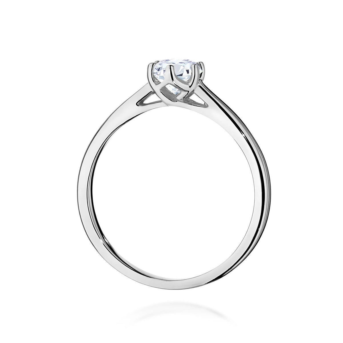 Ring aus Weißgold mit Labordiamant 0,40 ct Round/Brilliant
