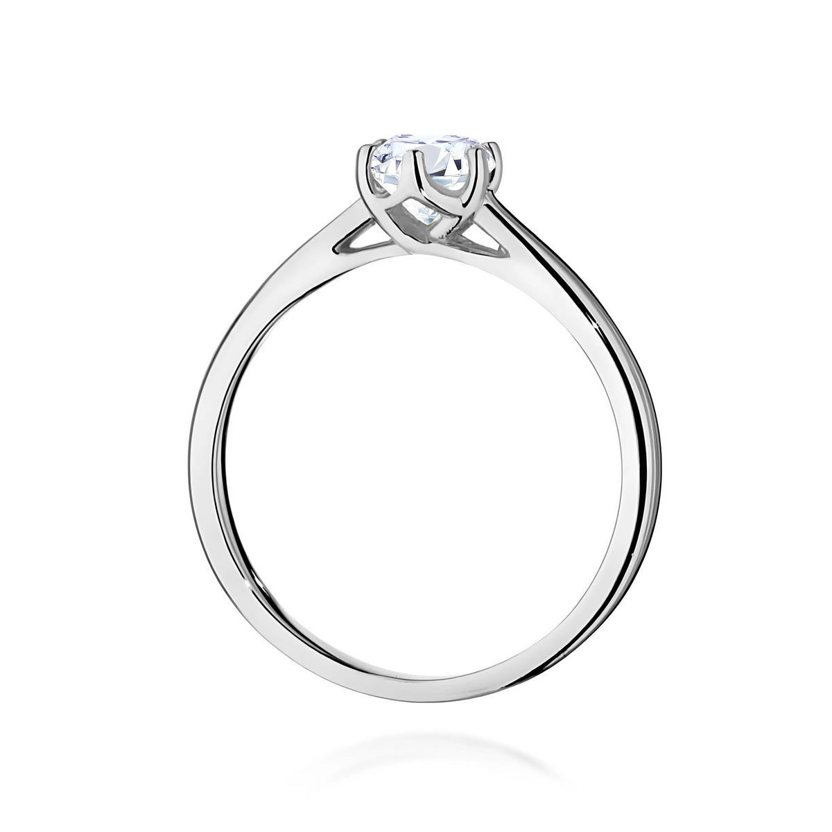 Ring aus Weißgold mit Labordiamant 0,50 ct Round/Brilliant