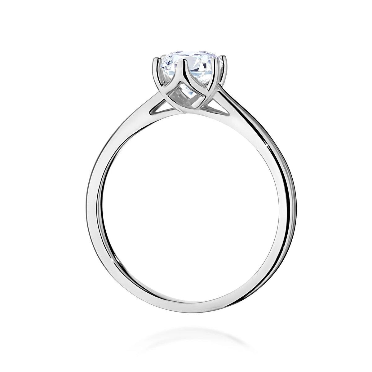 Ring aus Weißgold mit Labordiamant 0,70 ct Round/Brilliant