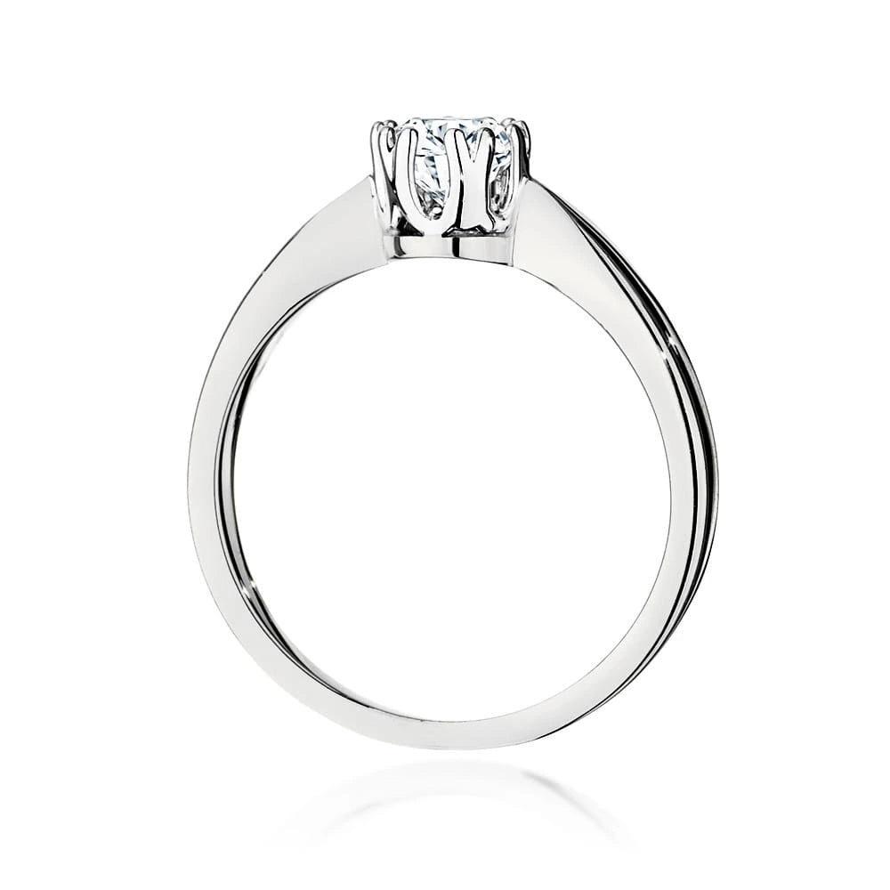 Ring aus Weißgold mit Labordiamant Round/Brilliant, 0,40 ct